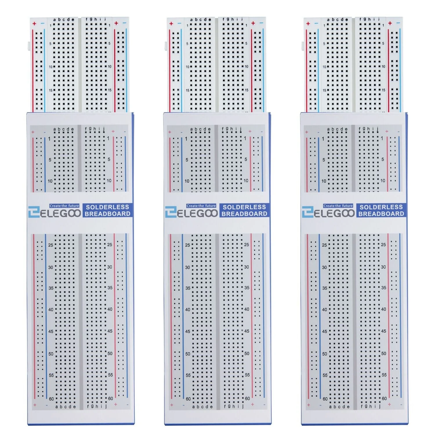 Breadboard 830 Point Solderless Prototype PCB Board Kit (3pcs) - Image 5