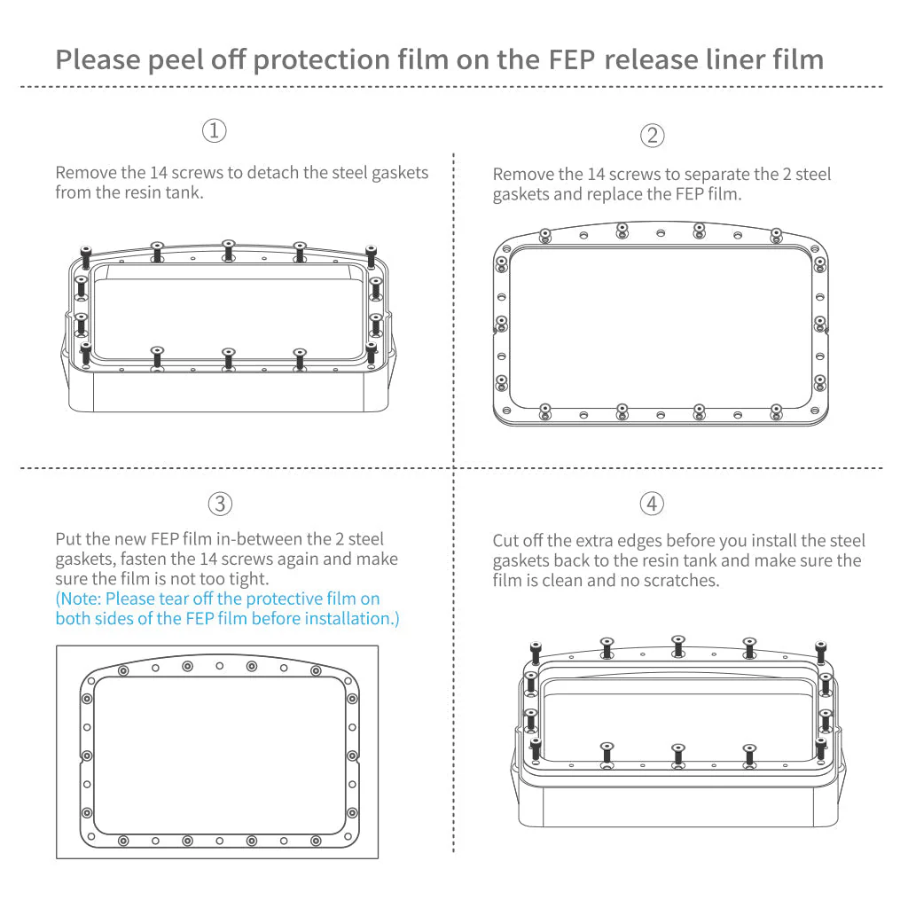 Film FEP pour Mars 4 / Mars 5 / Mars 5 Ultra (5 pièces) - Image 3