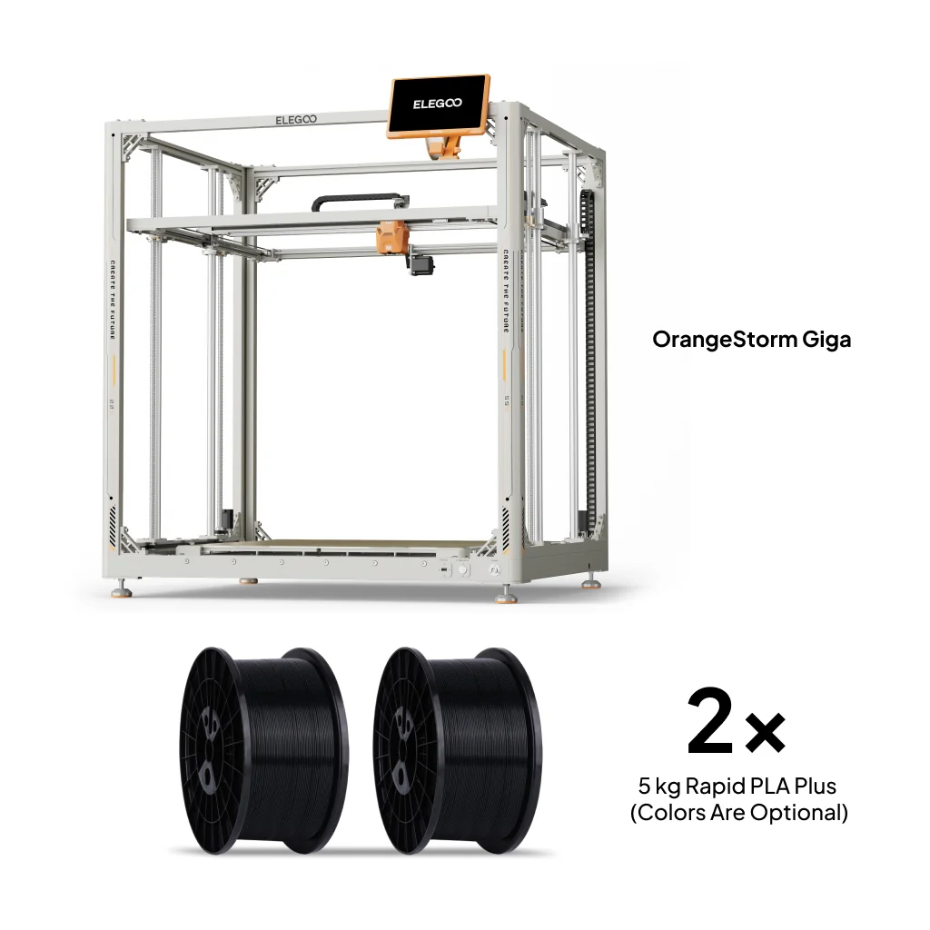 Pack OrangeStorm Giga + 2 × 5 kg Rapid PLA Plus